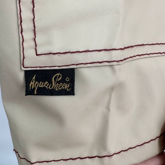 Aqua Sheen Vintage Women' Burgundy/Tan Whales Reversible Hoodie‎ Raincoat Small - Picture 5 of 10